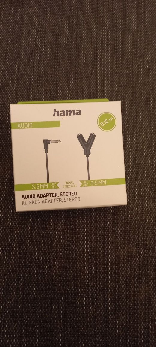 Kabel adapter Hama  audio stereo 3.5mm 0,12 m jack