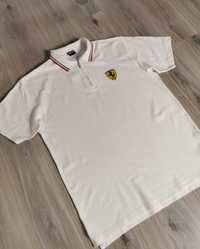 T-shirt polo Ferrari rozmiar XL/XXL biała white