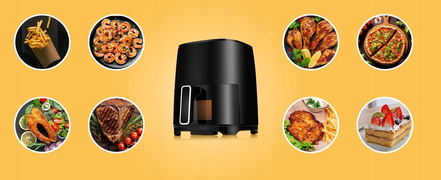 Beztłuszczowa FRYTKOWNICA air fryer Lehmann Mce 1400w ZDROWE JEDZENIE