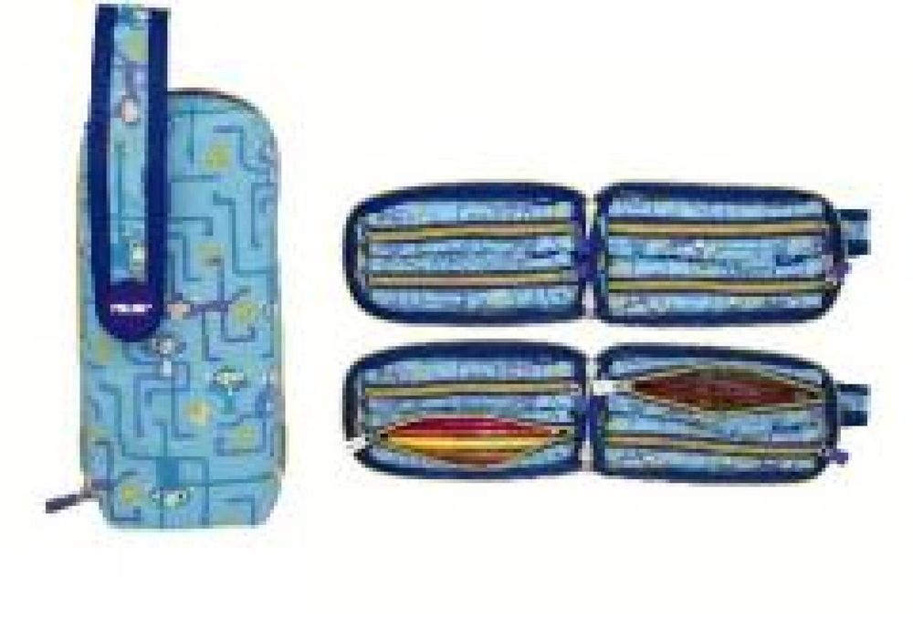 Multipiórnik owalny z 4 piórnikami Tangled Monkeys MILAN