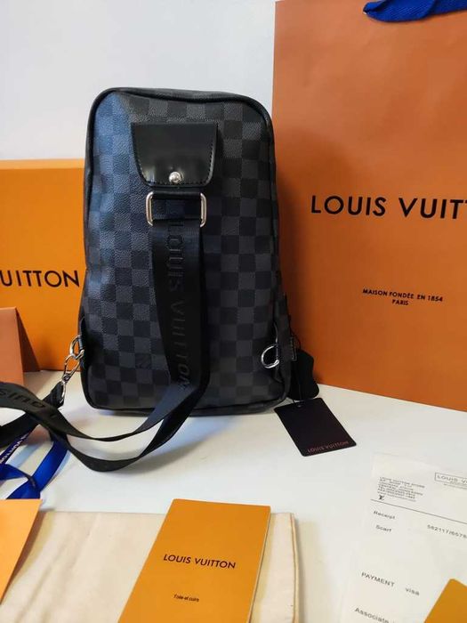 Torebka torba LOUIS VUITTON Plecak Worek damski męski, skóra nowy