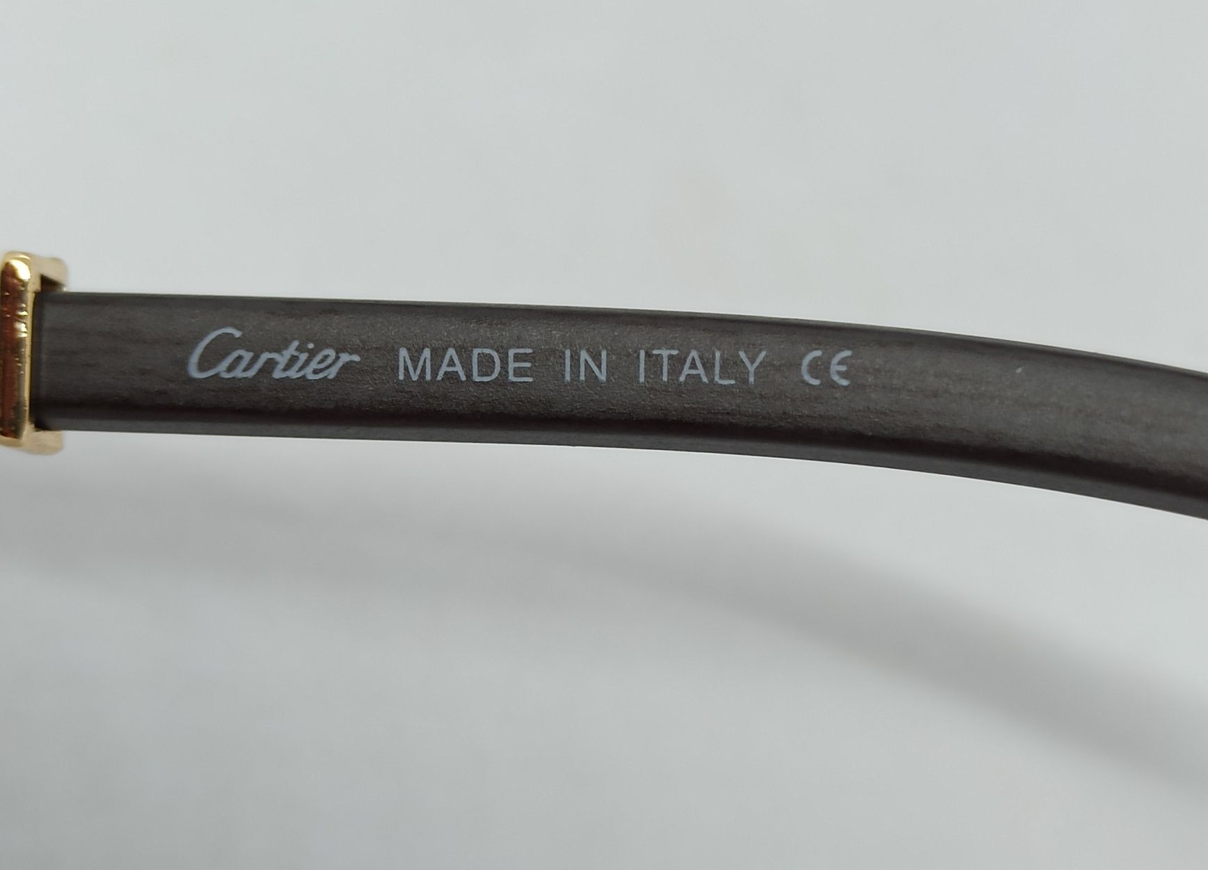 Cartier очки капли мужские серый градиент в золотом металле 87208
