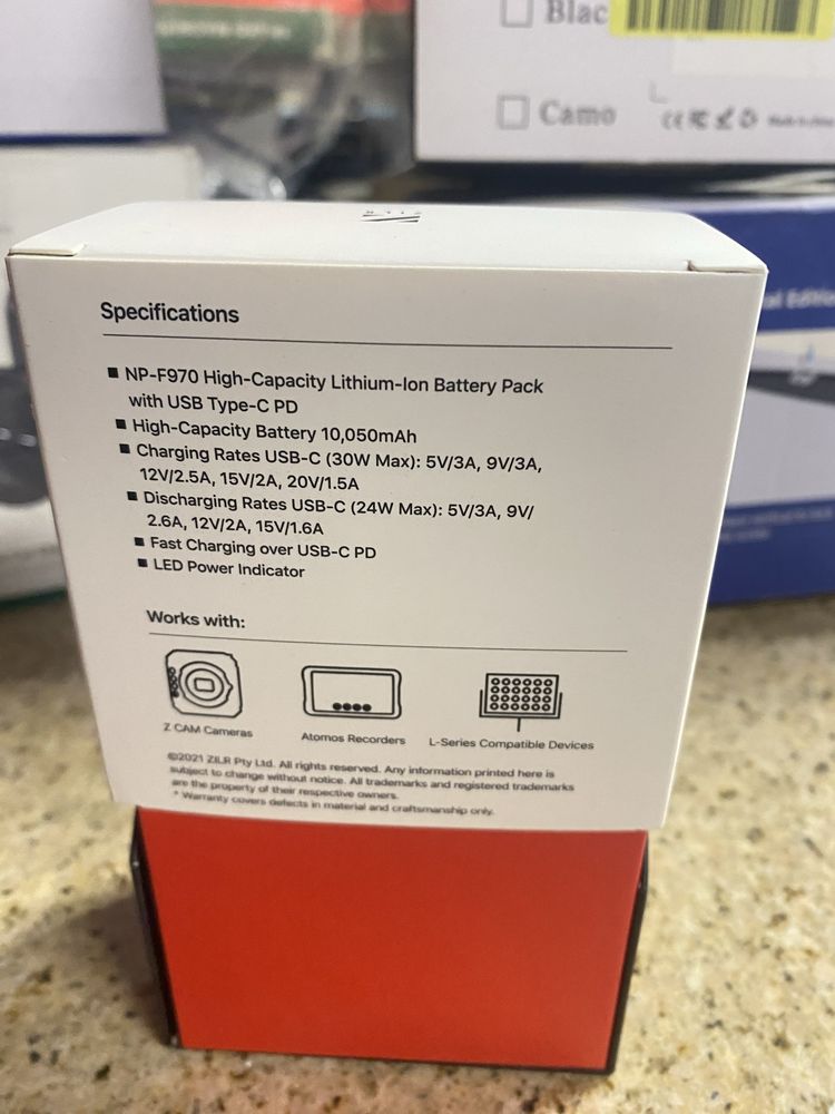 Bateria NP-970 usb type- c PD battery