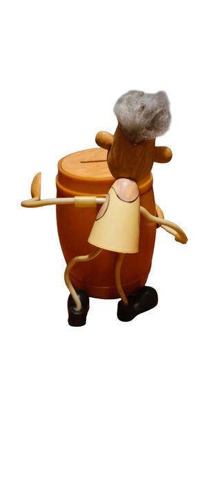 Копилка из Берёзки мужик с бочкой пива сувенир СССР