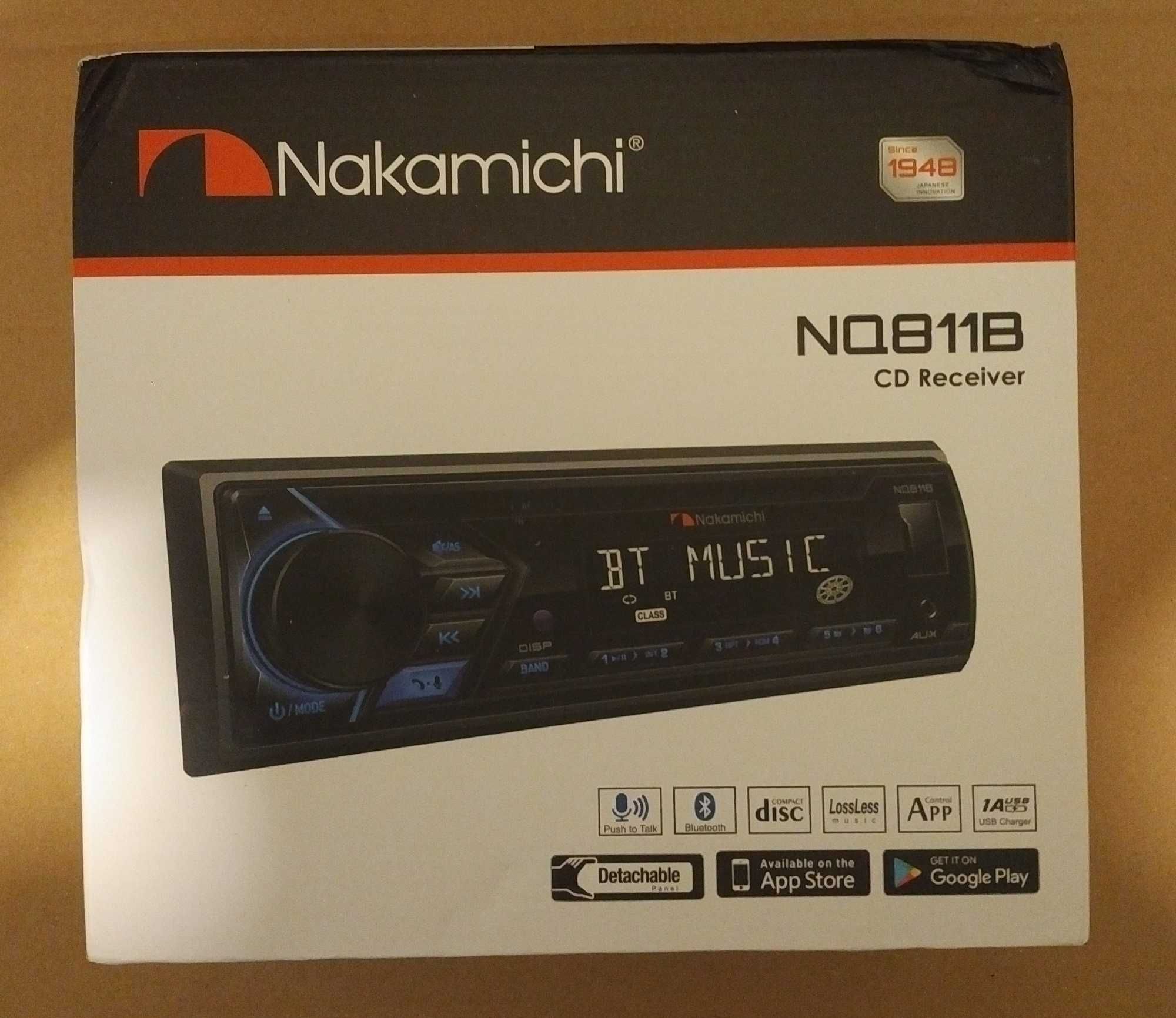 Radioodtwarzacz samochodowy Nakamichi NQ811B -Bluetooth MP3 CD USB AUX