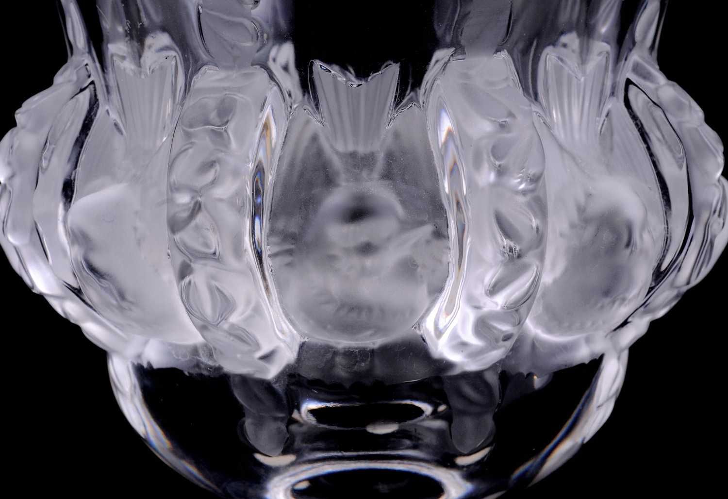 WAZON LALIQUE DAMPIERRE kryształ FRANCJA sygnowany proj. 1948 unikat