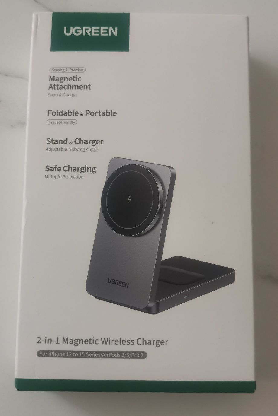 Magnetyczna Stacja Ładująca Do Apple MagFlow 2 w 1 Bezprzewodowa Ładow