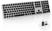 Klawiatura Bezprzewodowa Seenda LED do Mac QWERTZ USB 2,4GHz