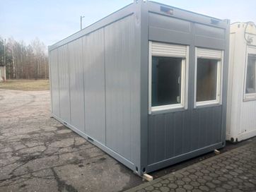 Kontener biurowy socjalny od ręki stan BDB 6,06 m x 2,45 m Niemiecki