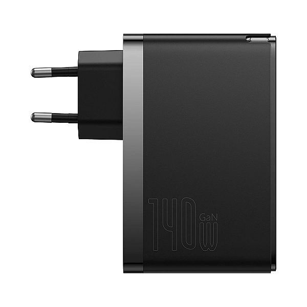 Baseus GaN5 Pro szybka ładowarka 2xUSB-C+USB 140w Eu czarna (ccgp)