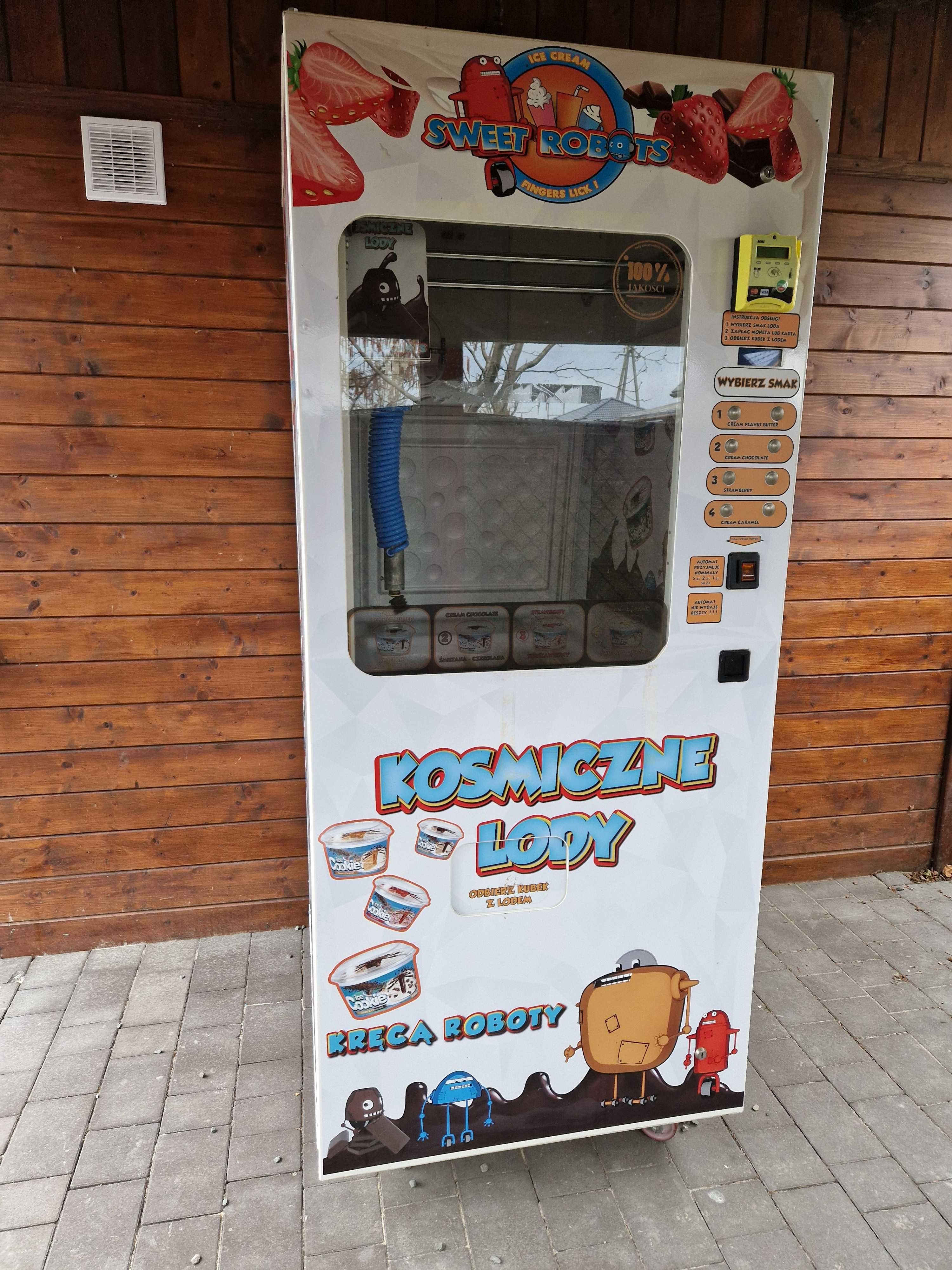 Automat / Maszyna do sprzedaży lodów w kubeczkach na monety i terminal