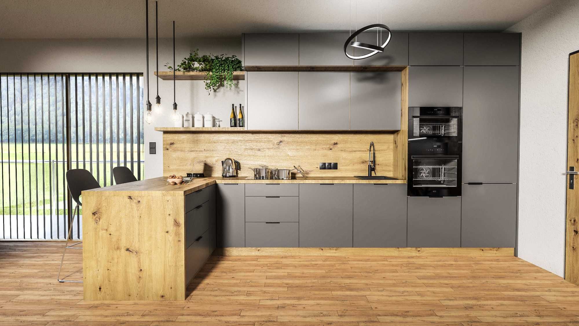 Kuchnia LOFT meble na zamówienie, pomiar projekt GRATIS