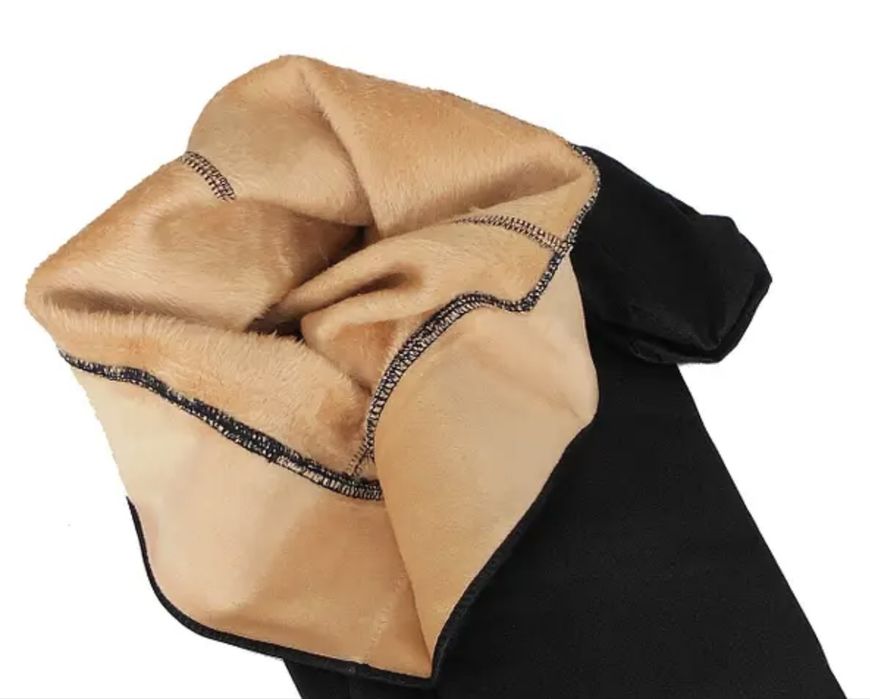 Колготки женские утеплены на меху с имитацией кожи. Ласточка