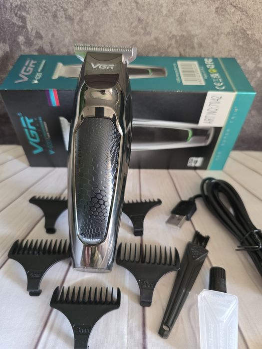 Машинка триммер vgr v030 для стрижки бороды волос тример с насадками