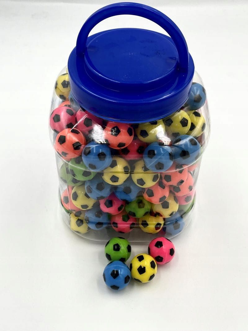 Piłeczki w piłki KAUCZUKOWE gumowe 150 szt 2,5cm jak PIŁKA NOŻNA w SŁO