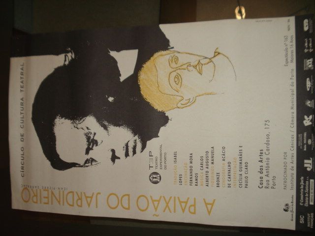 Cartaz Teatral A Paixão do Jardineiro - 1994