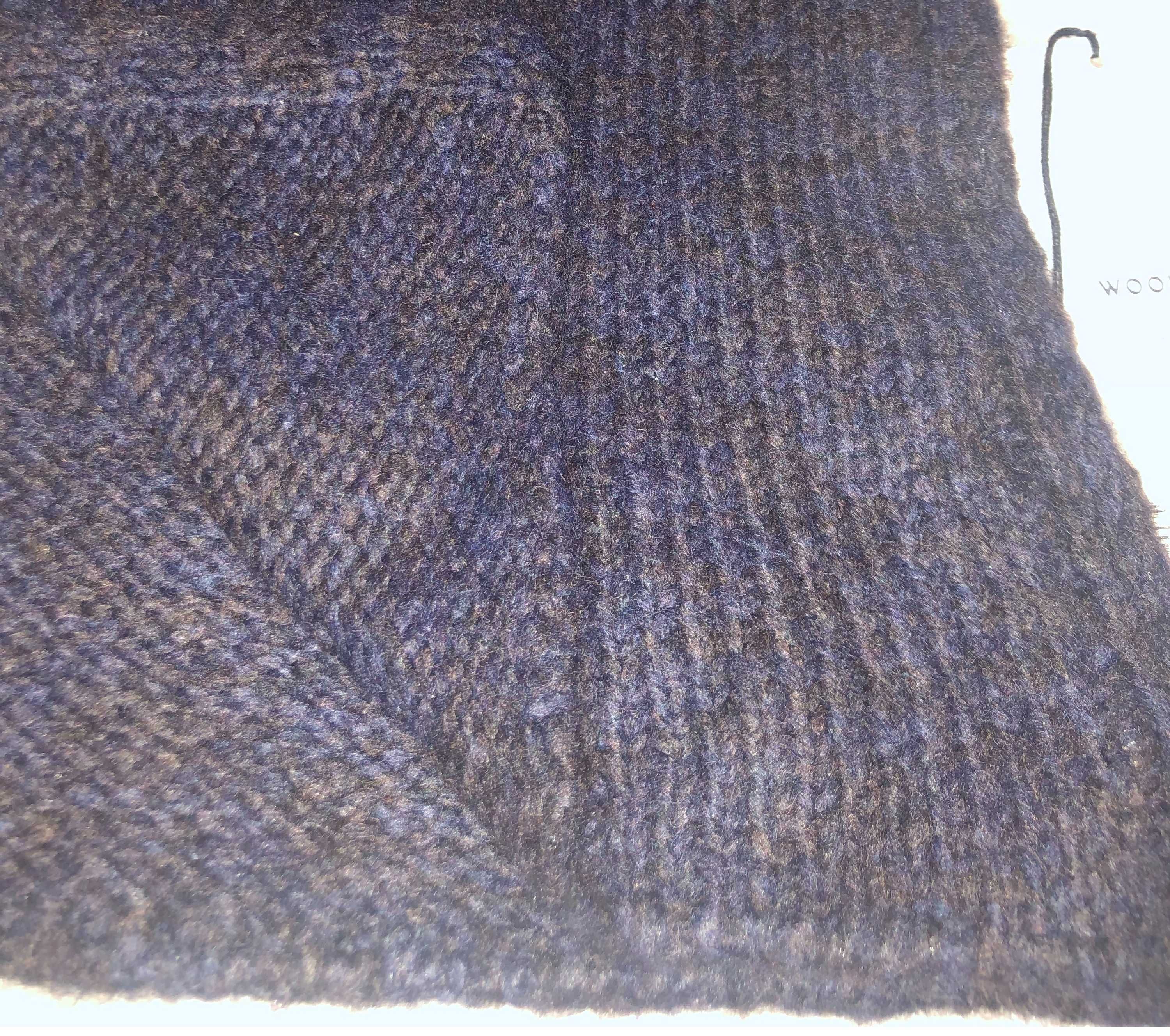 Modny Damski szalik Wool & Co wełna śliwkowy