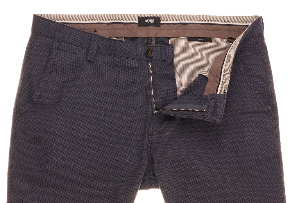 Spodnie Hugo Boss Ricce-1-W Chinos Size 50 Męskie Trousers Pants Wzór