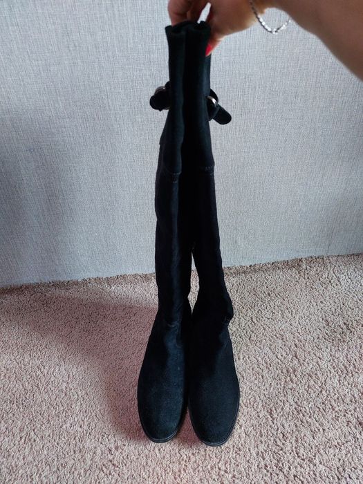 Замшевые осенние сапоги ботфорты Lavorazione Artigiana. 38 р., 25 см.