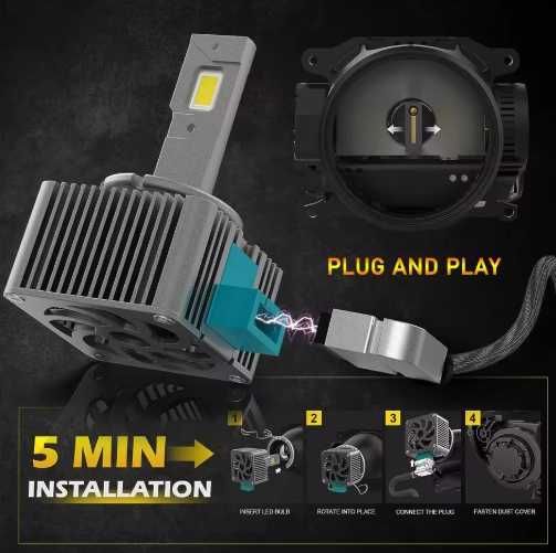 Автомобільні LED лампи тип D1S D3S. Потужність 70W