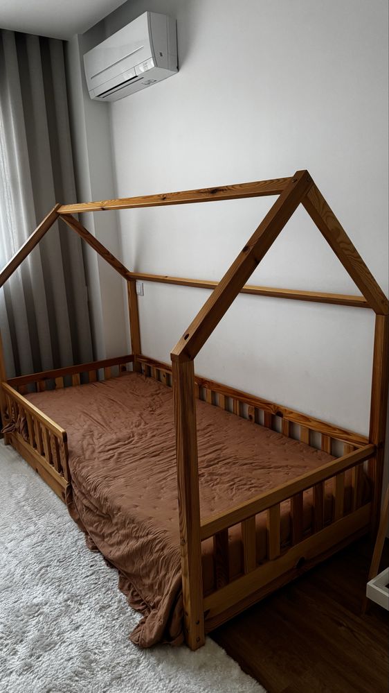 Cama montessori 145,5x98x195cm com colchao