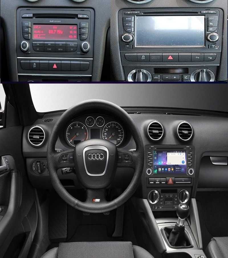 Audi A3 8P Android Radio FM DAB+ Opcja WiFi 4G GPS Nawigacja MP3 SD