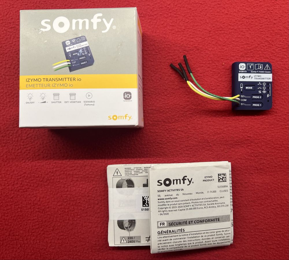 Nadajnik Somfy IZYMO transmiter io 1822.609 smart