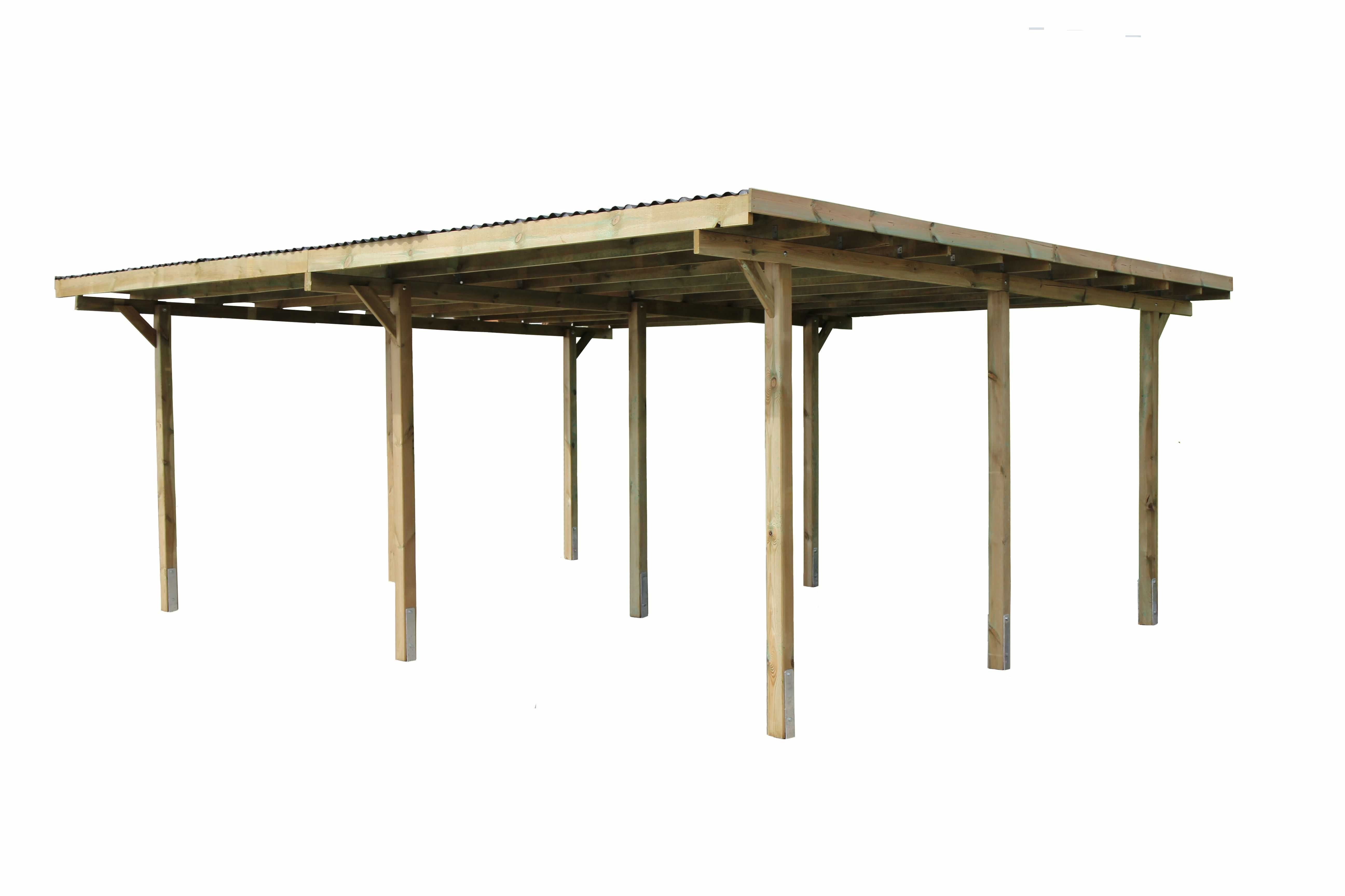 WIATA GARAŻOWA 595x495cm Carport Płyta PVC Podwójna