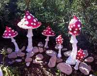 Садовые фигуры (скульптуры) светонакопительные грибочки