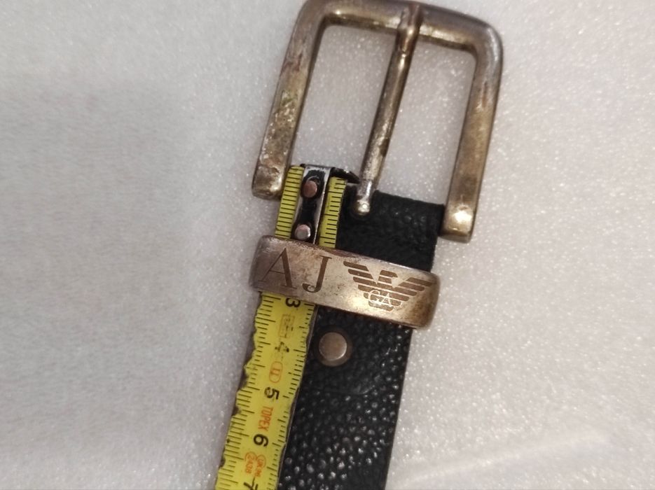 Мужской брючный кожаный ремень б/у ИТАЛИЯ