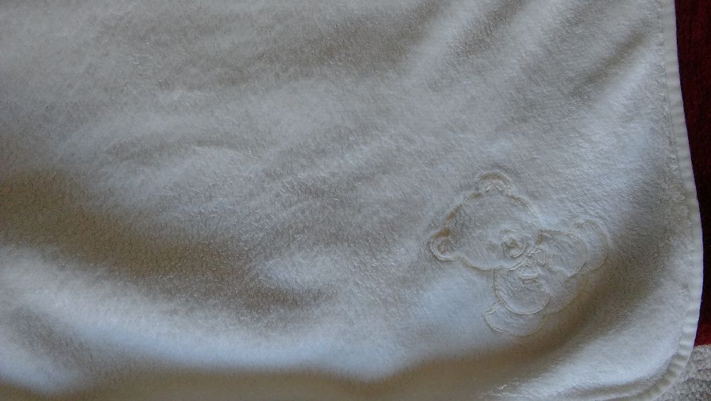 Manta Bebe Polar Branca 80x80cm