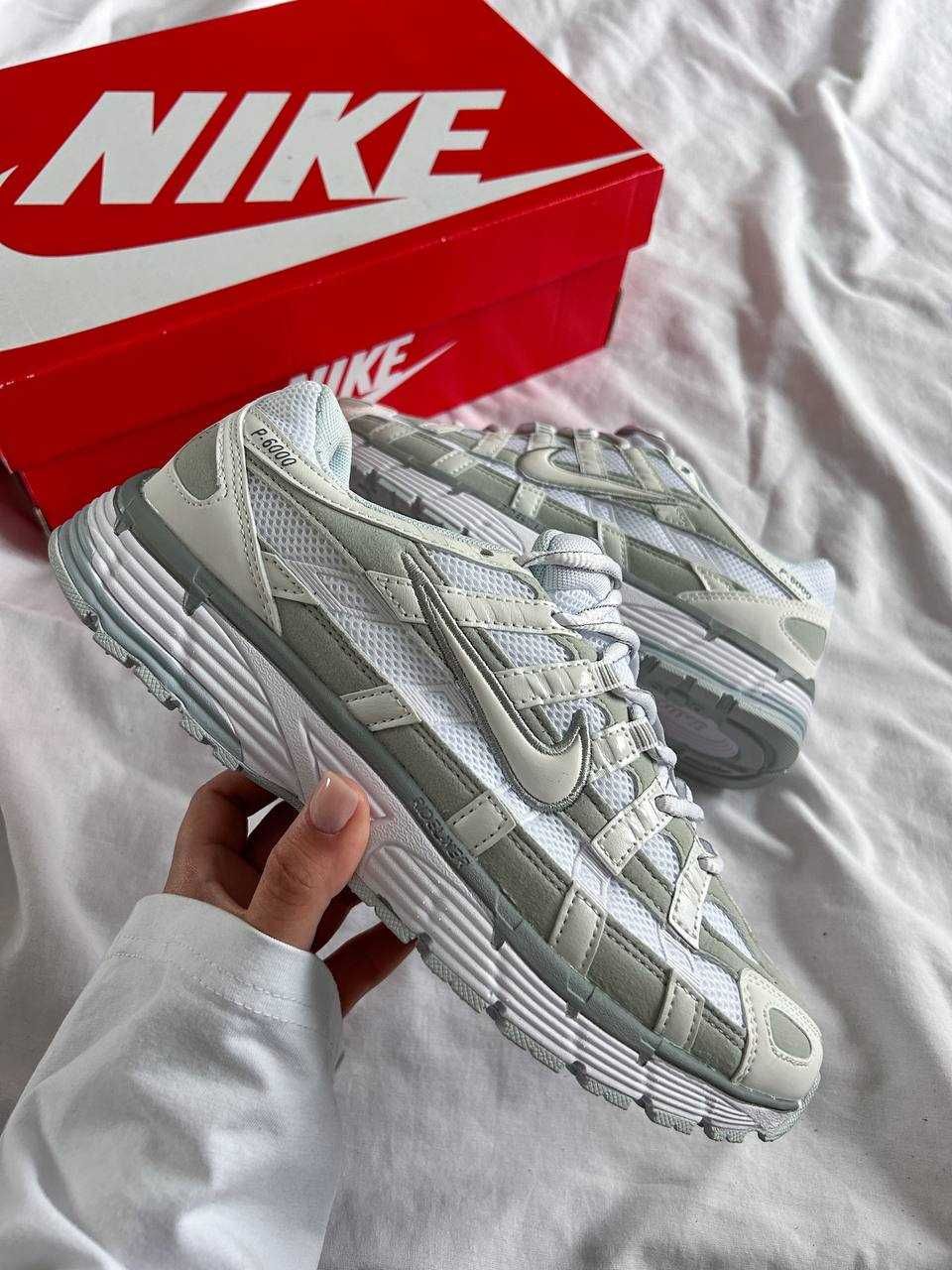 Чоловічі кросівки  Nike P-6000 білий з сірим Q213 ЯКІСТЬ