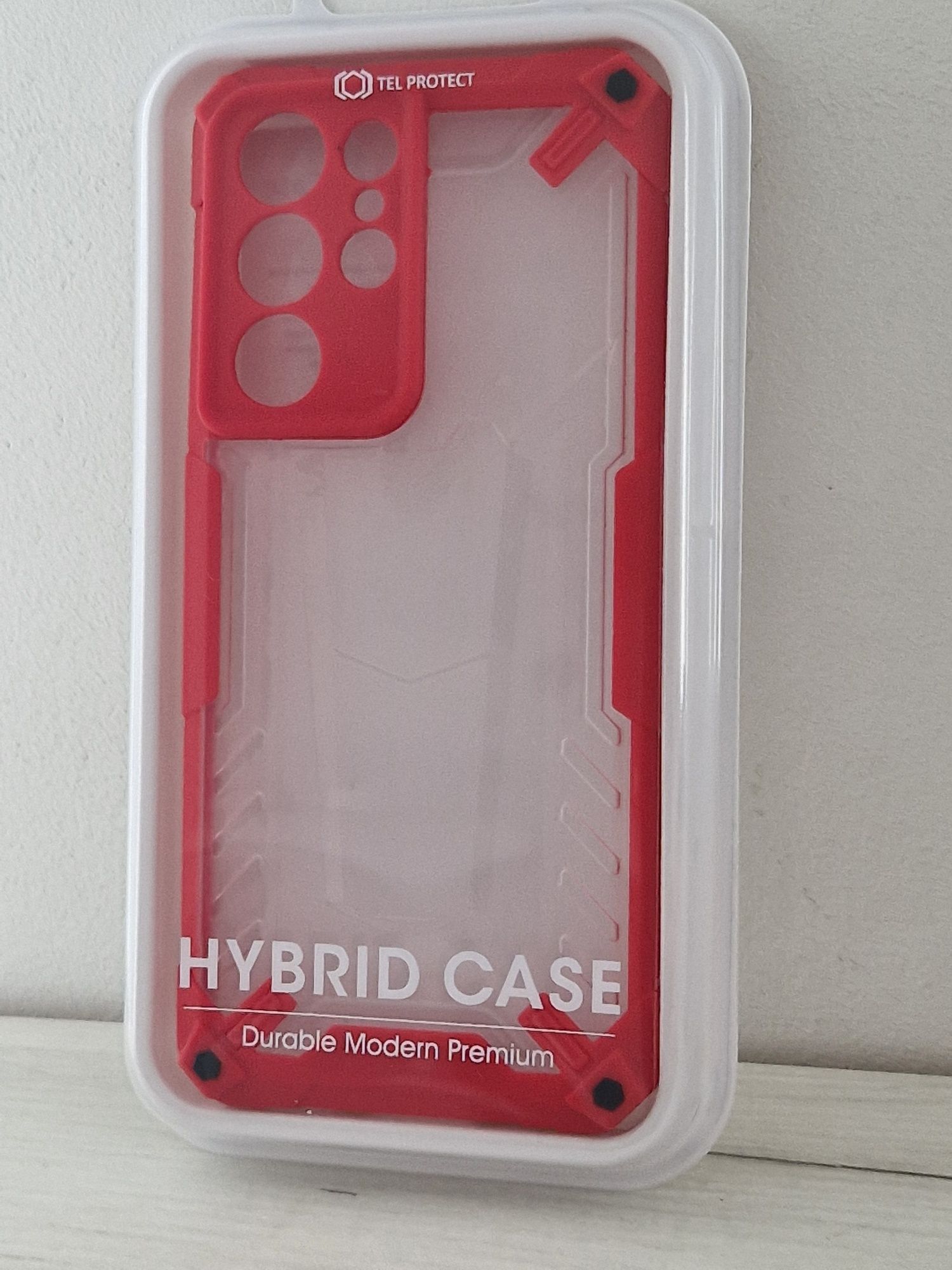 Tel Protect Hybrid Case do Samsung Galaxy S21 Ultra Czerwony