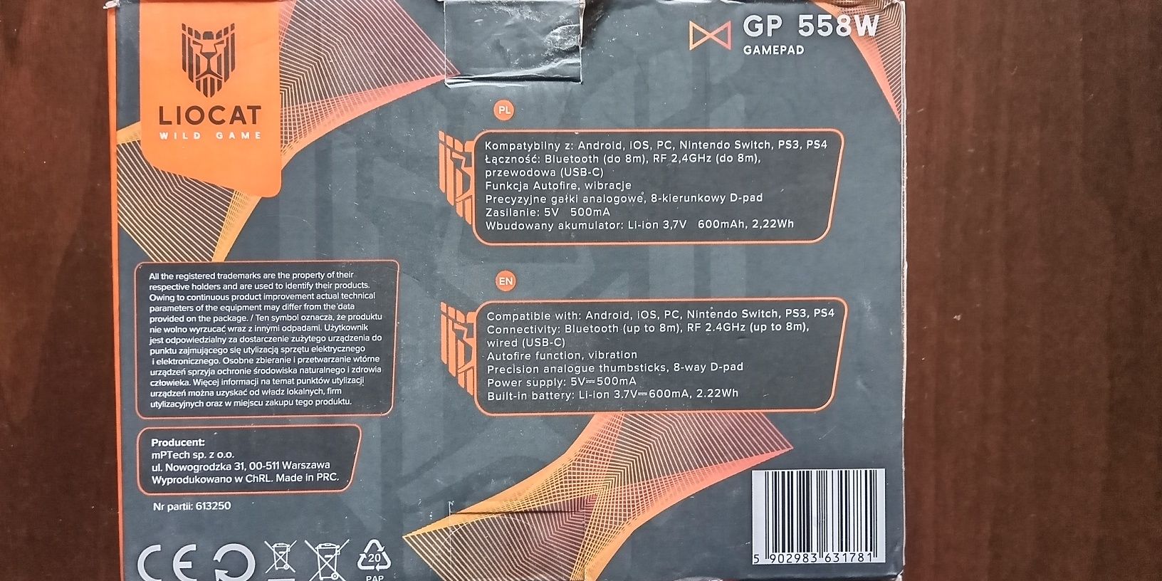 Bezprzewodowy Pad na USB i Bluetooth