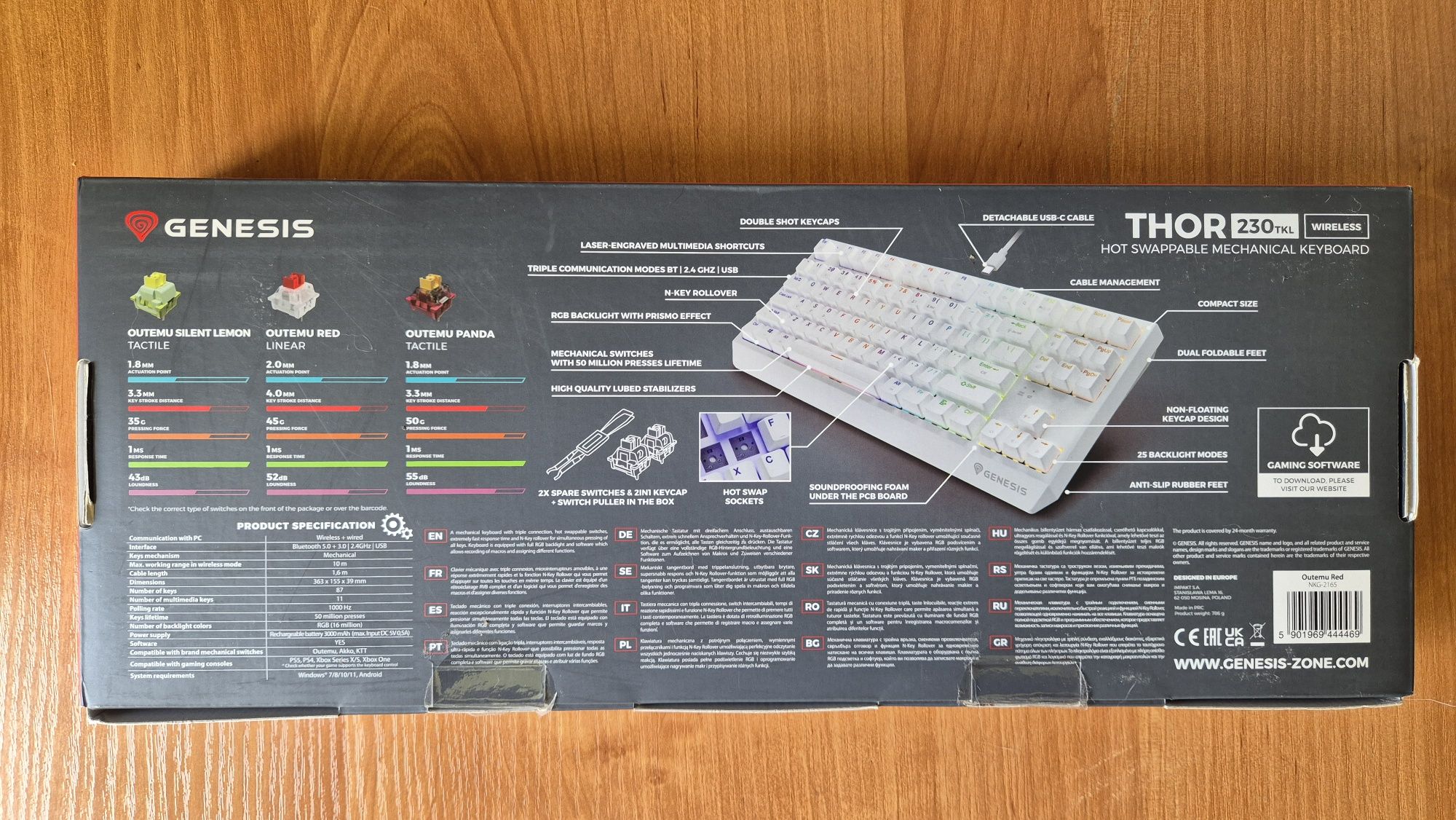Klawiatura Genesis Thor 230 TKL + gratis + wszystko pójdzie na kotki