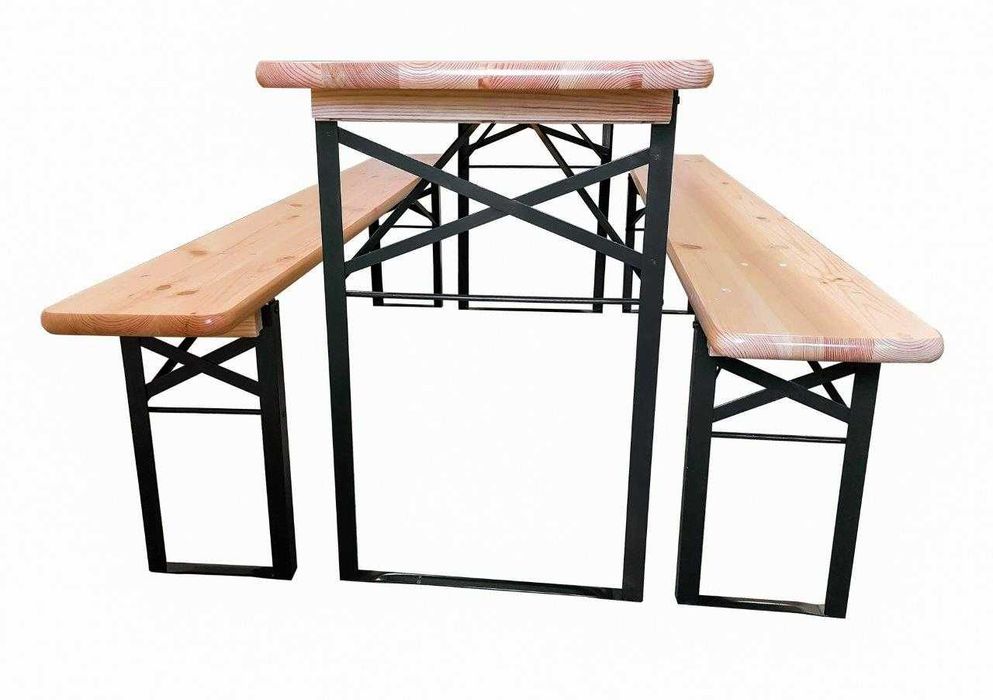 Zestaw Piwny Komplet Biesiadny Stół+ 2 ławki składany GWARANCJA 24 msc