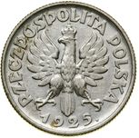 1 zł 1925 z kropką po dacie żniwiarka srebro moneta oryginalna antyk