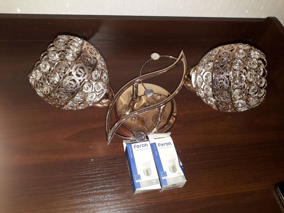 Новая люстра на 2 плафона