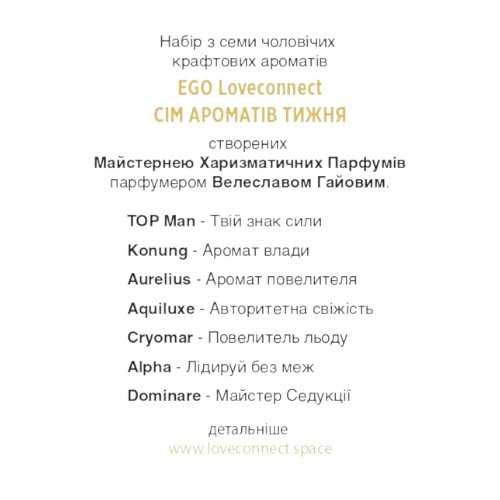 Чоловічий набір парфумів з феромонами від EGO Loveconnect, 7×3 мл