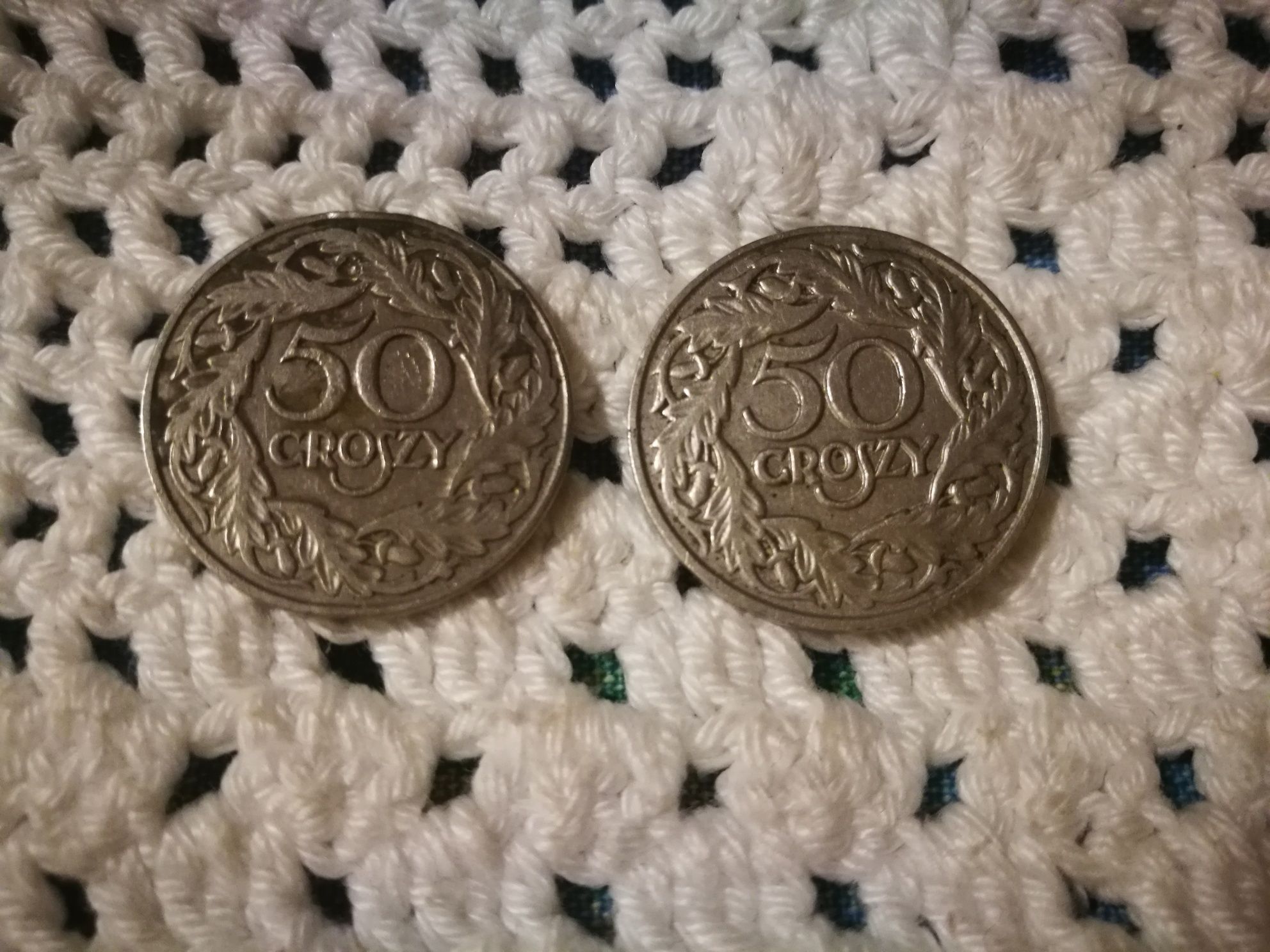 Kolekcjonerskie przedwojenne monety 50 groszy z 1923 roku