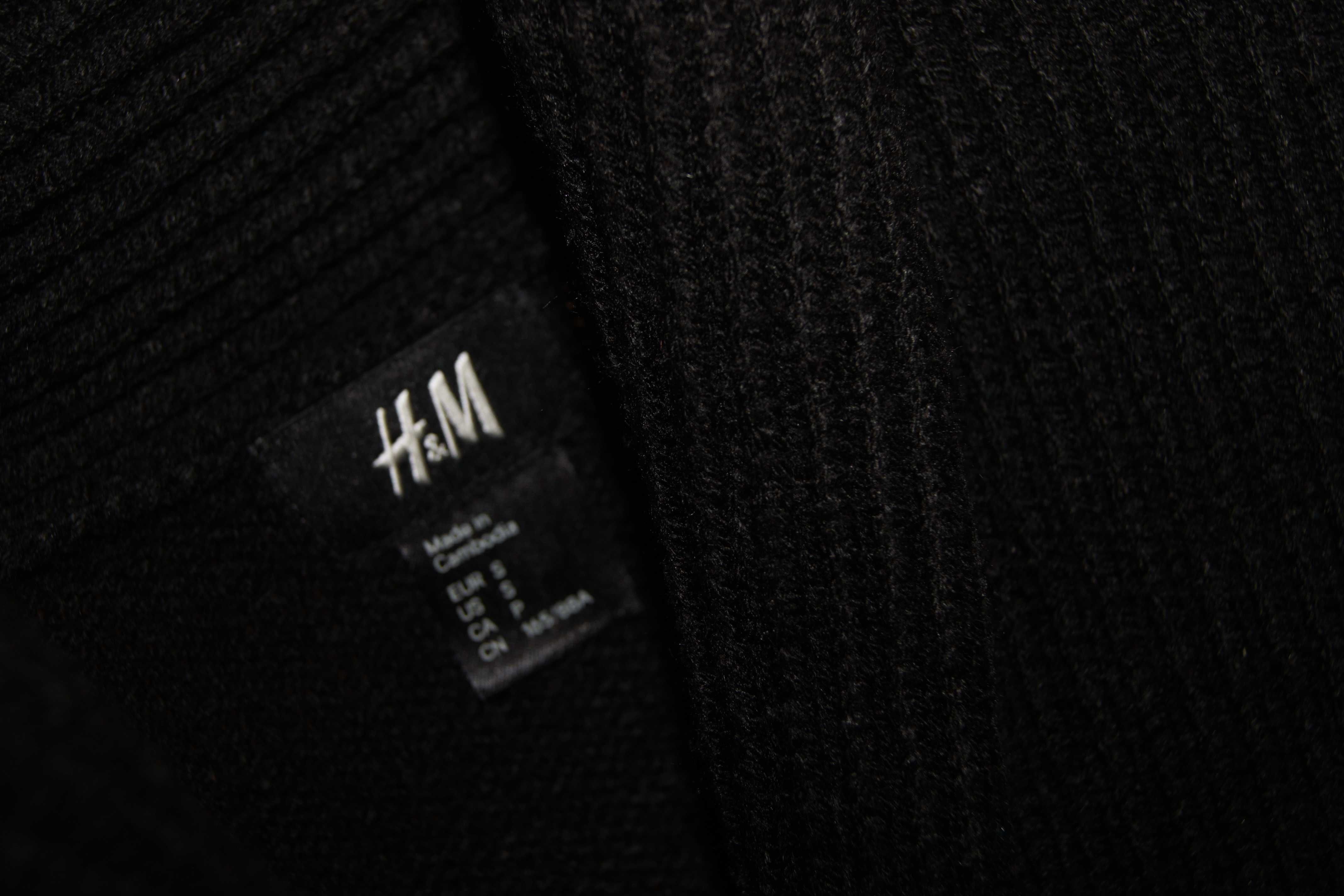H&M czarna ciepła sukienka sweterkowa ciążowa 36 S