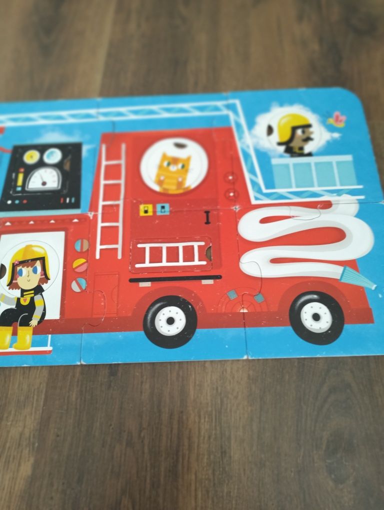 Puzzle z dziurką CzuCzu wóz strażacki