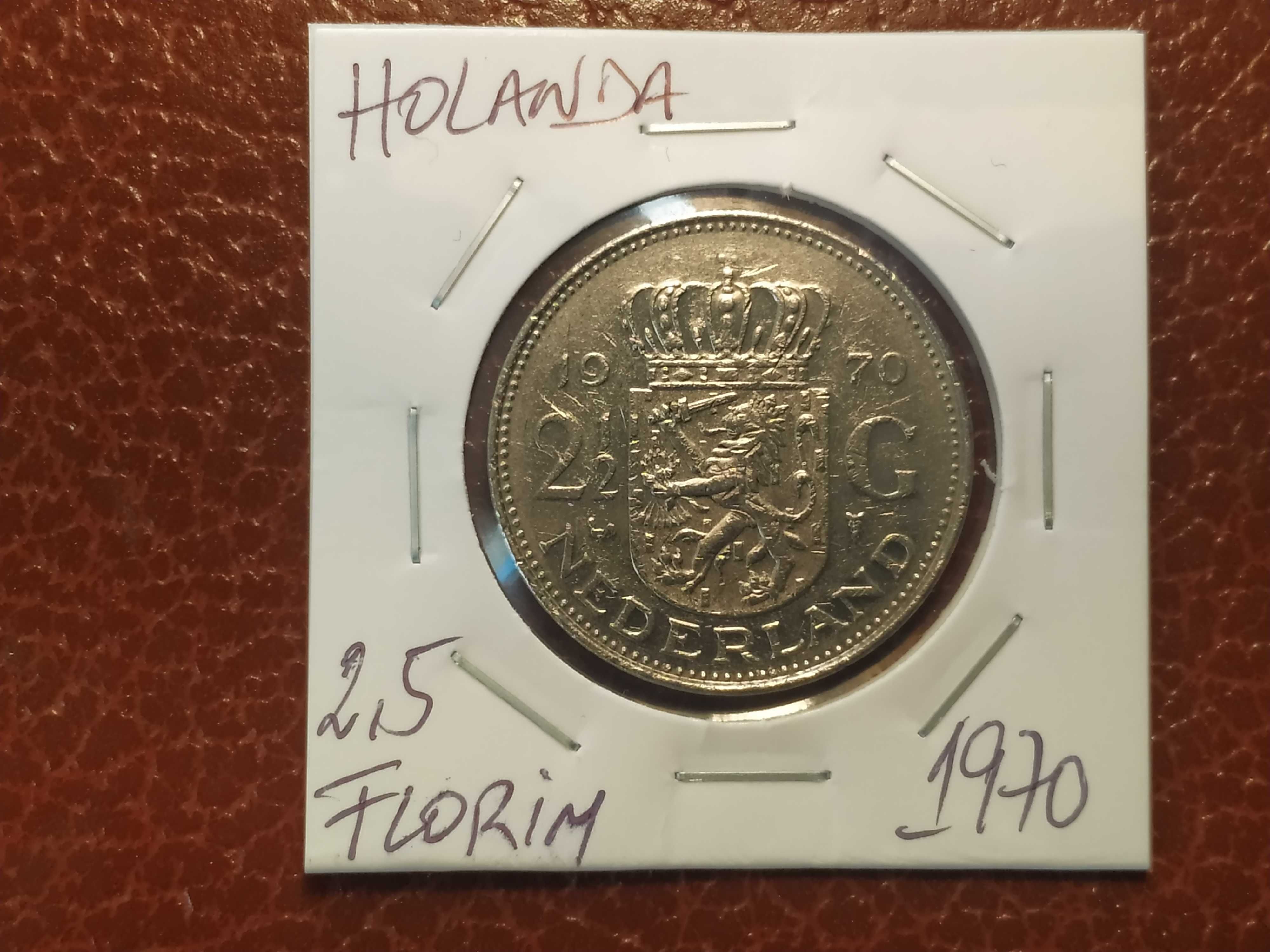 Holanda - moeda de 2,5 florim de 1970