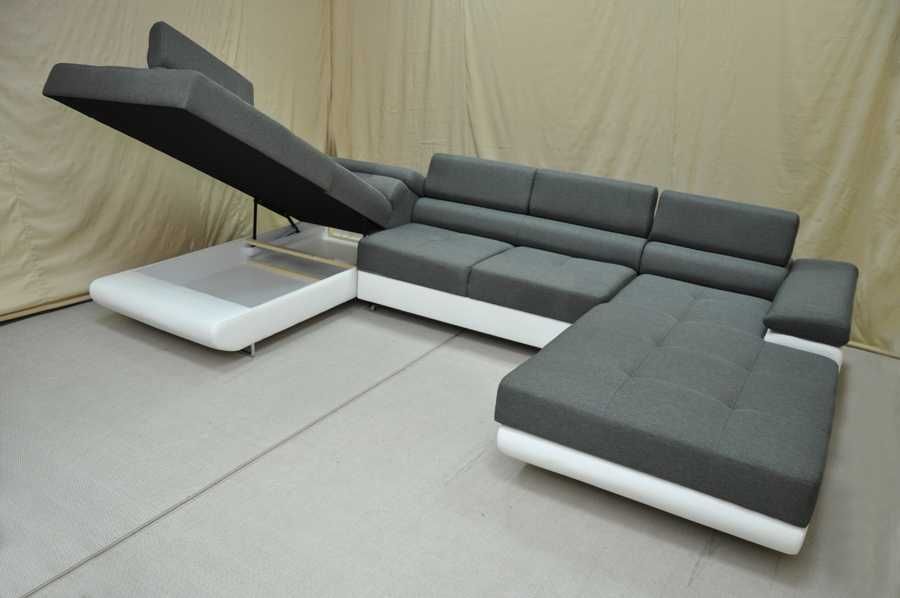 Продам розкладний кутовий диван. Сіро-білий. Новий. Sawana