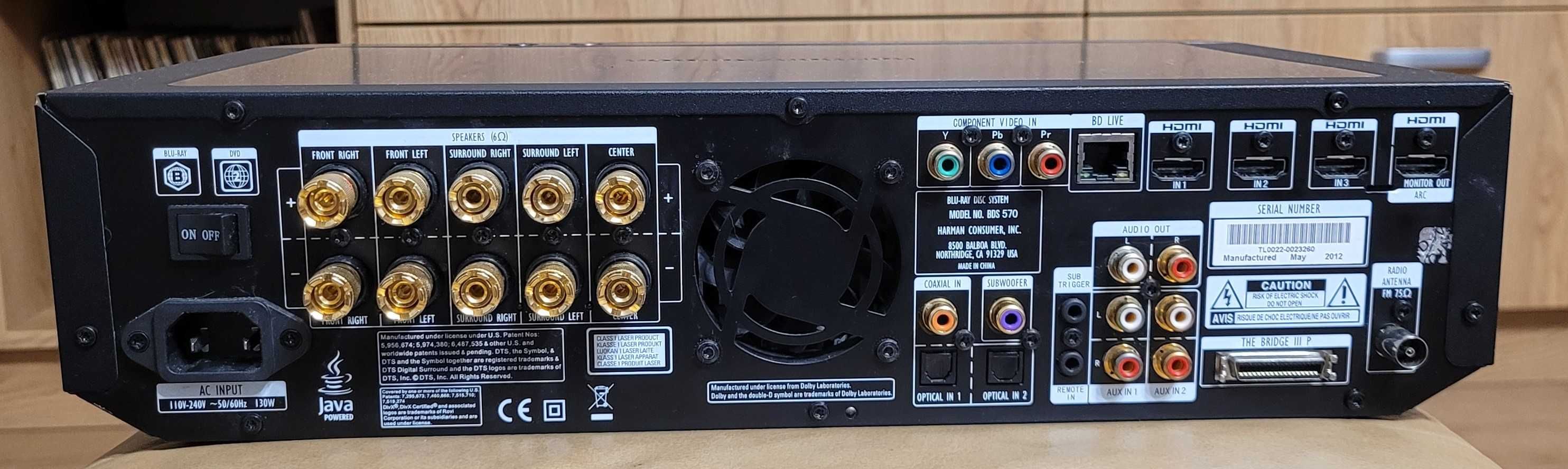 Harman Kardon BDS 570 amplituner 5.1 HDMI kombajn z pilotem