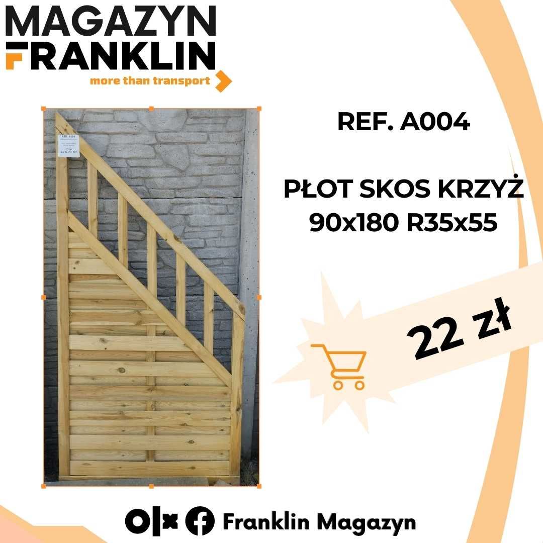 Płot skos 90x180 | Kratka ogrodzeniowa | Ogrodzenie | Panel | Outlet
