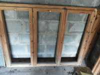 Okna nowe drewniane 160x125cm,110x126cm 2 sztuki.