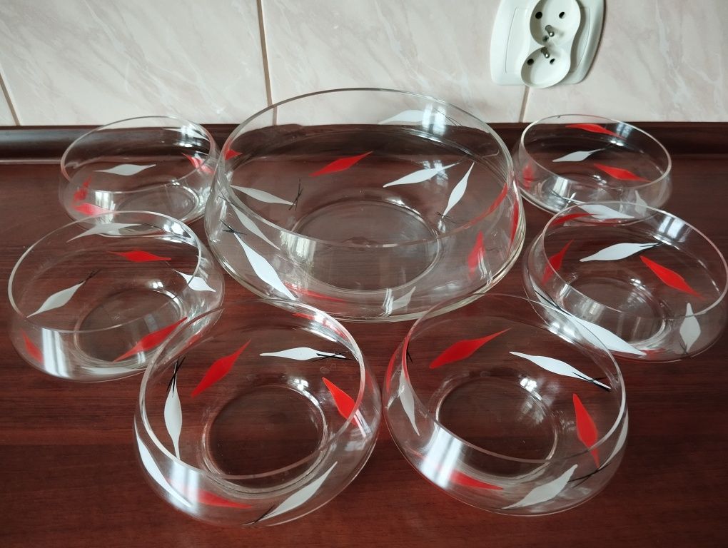 Zestaw stołowy szklany