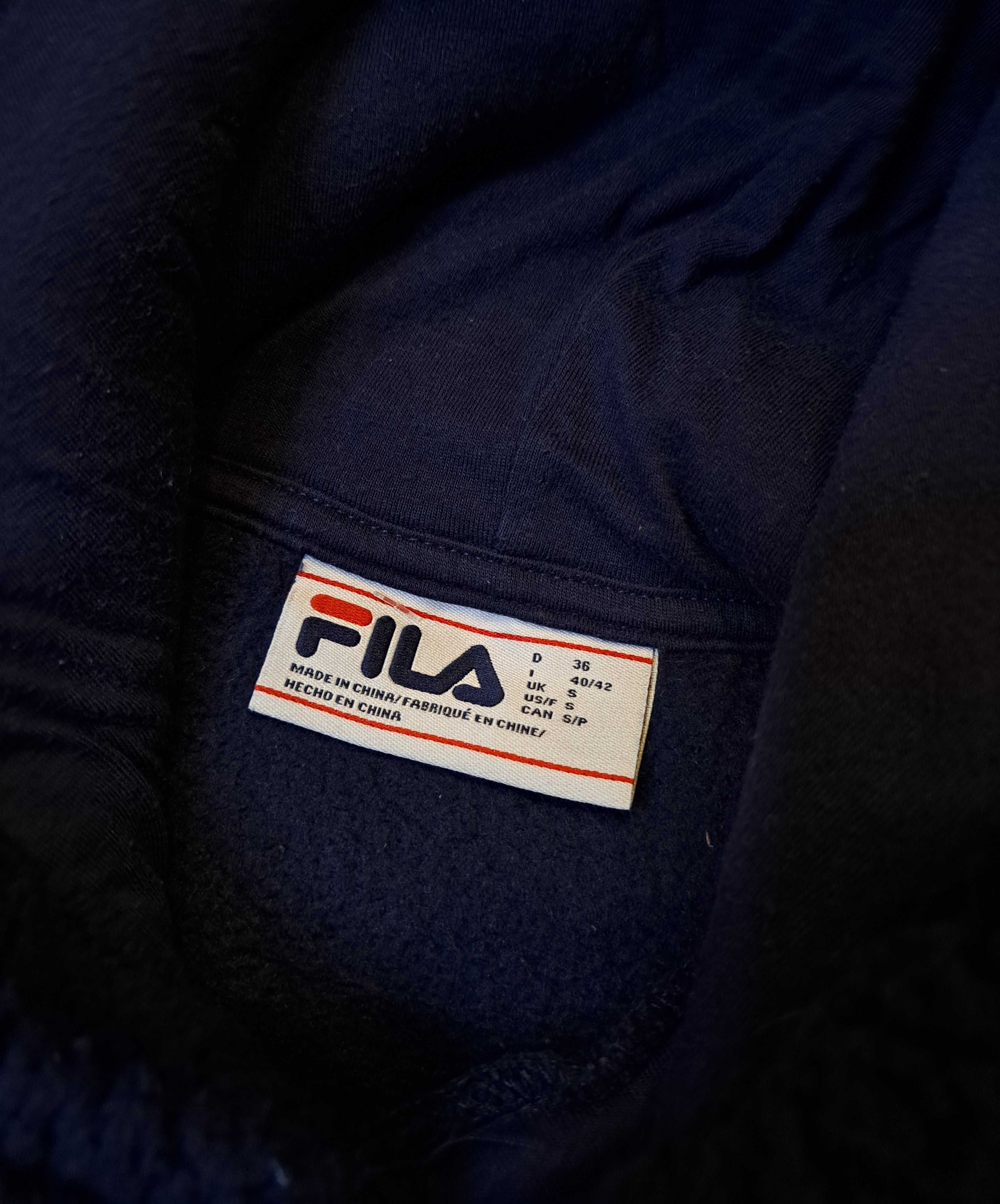 Bluza Polarowa z Kapturem Hoodie Fila Duże Logo