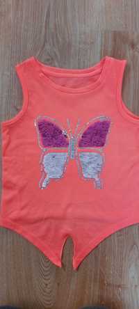 Koszulka na ramiączkach motylek